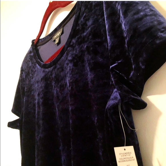 Lord & Taylor Crushed Velvet Shirt - Picture 2 of 4